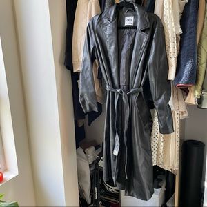 ZARA LEATHER TRENCH